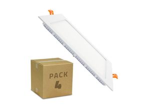 8445044095513 - Ledkia - 4er Pack led Deckeneinbauleuchte Eckig SuperSlim 18W (4St) Warmes Weiß 2800K - 3200K 120º225 mm