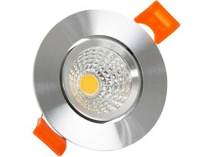 8445044097852 - Ledkia - LED-Downlight Strahler 5W cob Schwenkbar Rund Silber Schnitt ø 55 mm CRI90 Expert Color No Flicker Neutrales Weiß 4000K 45º