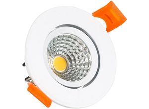 8445044097876 - Ledkia - LED-Downlight Strahler 5W cob Schwenkbar Rund Weiss Schnitt ø 70 mm CRI92 Expert Color Warmes Weiß 3000K 45º