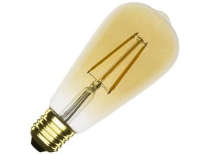 8445044098033 - Ledkia - LED-Glühbirne Filament E27 55W 500 lm ST64 Dimmbar Gold 4000K - 4500K No Flicker Neutralweiß