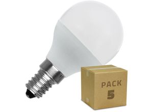 8445044098736 - Ledkia - 5er Pack LED-Glühbirnen E14 5W 400 lm G45 No Flicker Kaltes Weiß 6000K - 6500K 180º