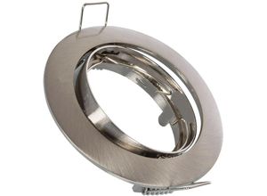 8445044099375 - Downlight-Ring Rund Schwenkbar für LED-Glühbirne GU10   GU53 ø 72 mm Nickel satiniert45º