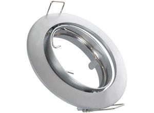 8445044099382 - Ledkia - Downlight-Ring Rund Schwenkbar für LED-Glühbirne GU10   GU53 ø 72 mm Silber