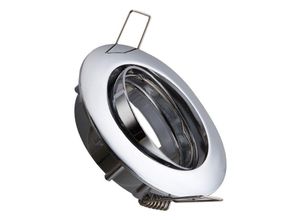 8445044099399 - Ledkia - Downlight-Ring Rund Schwenkbar für LED-Glühbirne GU10   GU53 ø 72 mm Verchromt45º