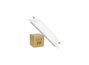 8445044099467 - Efectoled - 20er pack Eckig LED-Panel 18W SuperSlim 6000K Kaltweiß