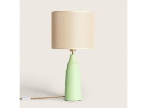 8445044104765 - Efectoled - Tischleuchte Metall und Stoff Muka Minzgrün