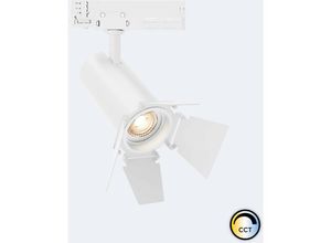 8445044106615 - LED-Strahler für 3-Phasenstromschiene 20W Fasano Cinema CCT No Flicker Dimmbar Weiss Auswählbar (2700K - 3200K - 4000K) No Flicker