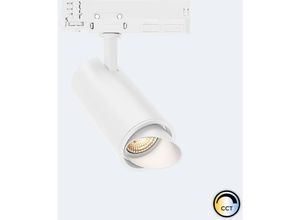 8445044106875 - Ledkia - LED-Strahler für 3-Phasenstromschiene 20W Fasano Cilindro Bisel cct No Flicker Dimmbar Weiss Wählbar (2700K-3200K-4000K) 36º170 mm