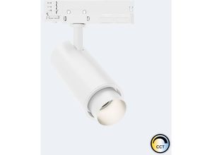 8445044107131 - Ledkia - LED-Strahler für 3-Phasenstromschiene 20W Fasano Cilindro cct No Flicker Dimmbar Weiss Wählbar (2700K-3200K-4000K) 36º170 mm