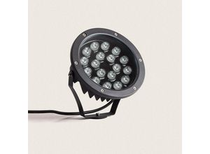 8445044107582 - Ledkia - LED-Außenstrahler 18W IP67 mit Spieß Colmar Warmes Weiß 3000K 60º