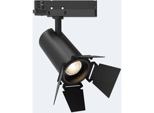 8445044107841 - Ledkia - LED-Strahler für 3-Phasenstromschiene 30W Fasano Cinema No Flicker Dimmbar dali Schwarz Warmes Weiß 2700K 36º170 mm