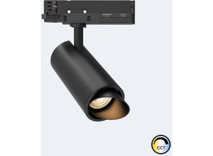 8445044107957 - Ledkia - LED-Strahler für 3-Phasenstromschiene 30W Fasano Cilindro Bisel cct No Flicker Dimmbar dali Schwarz Wählbar (2700K-3200K-4000K) 36º170 mm
