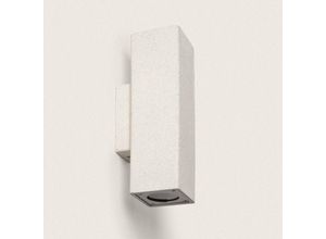 8445044109944 - Wandleuchte Aussen Zement Doppelfassung Banjar Square Weiß100 mm