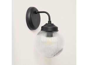 8445044110308 - Ledkia - Wandleuchte Aussen Glas Soma Schwarz150 mm 8445044110308 - Ledkia - Wandleuchte Aussen Glas Soma Schwarz150 mm