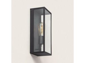 8445044110377 - Ledkia - Wandleuchte Aussen Metall und Glas Zeila Schwarz100 mm