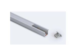 8445044113125 - Ledkia - Aluminiumprofil Einbau Schmal 2m mit durchgehender Abdeckung für LED-Streifen bis 6 mm 2000 mm