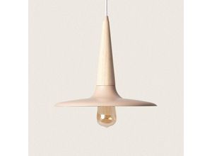 8445044115297 - Ledkia - Lámpara Colgante Metal y Madera Bekasi Beige