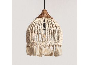 8445044116492 - Ledkia - Hängeleuchte Rattan und Ramie Kempo Buki iluzzia Schwarz