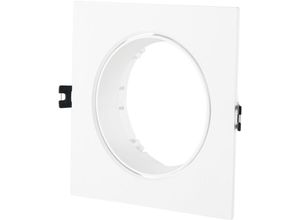 8445044125630 - Efectoled - Downlight-Ring Einbau Eckig Schwenkbar für GU10 AR111 LED-Glühbirne Schnitt Ø135 mm Weiß