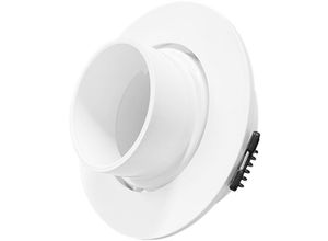 8445044125913 - Ledkia - Downlight-Ring Rund Schwenkbar mit niedrigem ugr für LED-Glühbirne GU10   GU53 Schnitt Ø75 mm Suefix Weiß