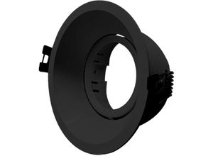 8445044125951 - Efectoled - Downlight-Ring Rund Schwenkbar für LED-Glühbirnen GU10   GU53 Schnitt Ø85 mm Suefix Schwarz