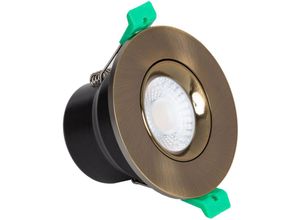 8445044127153 - LED-Downlight 8W Rund Dimmbar IP65 Ausschnitt Ø65 mm CCT Wählbar RF90 Solid Design Einstellbar Gold Wählbar (Warm-Neutral)