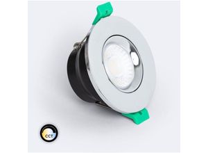 8445044127337 - Efectoled - led Downlight Einbaustrahler 5-8W Rund Feuerfest Dimmbar IP65 Ausschnitt Ø65mm Design Einstellbar Chrom Wählbar (Warm-Neutral)