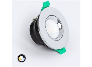 8445044127382 - LED-Downlight 5-8W Rund Feuerfest Dimmbar IP65 Ausschnitt Ø65mm Design Einstellbar Chrom Wählbar (Neutral-Kalt)