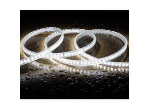 8445044129782 - LED-Streifen 220V SMD2835 120LEDs m Kaltweiss IP65 Breite 12mm Schnitt alle 100cm Kaltweiß 6000K30 m