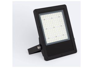 8445044137299 - LED- Fluter 100W Dimmbar TRIAC 170 lm W IP65 ELEGANCE Slim PRO Schwarz 4000K Neutralweiß Asymmetrisch 80ºx155º