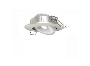 8445044139897 - Efectoled - led Downlight Einbaustrahler 5W Schwenkbar Rund Gebürstetes Nickel Ausschnitt Ø68mm 3000K Warmweiß