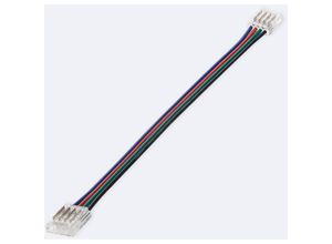 8445044140404 - Efectoled - Verbinder Doppelt mit Kabel für LED-Streifen rgb rgbic cob 24V dc IP20 Breite 10mm 10 mm