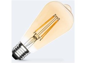 8445044144754 - Efectoled - LED-Glühbirne Filament E27 8W 750 lm Dimmbar ST64 Gold 2700K Warmweiß No Flicker