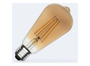 8445044144785 - Efectoled - LED-Glühbirne Filament E27 8W 750 lm ST64 Gold 2200K Warmweiß No Flicker