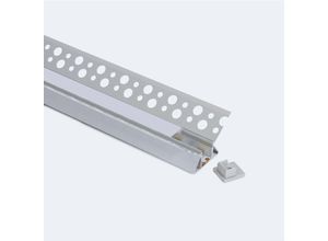 8445044148493 - Efectoled - Aluminiumprofil für Integrierung in Gips Pladur in Ecken für LED-Streifen bis 9 mm 2 m