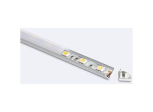 8445044148622 - Efectoled - Aluminiumprofil Ecken Runde Abdeckung 2m für LED-Streifen bis 5 mm 2 m