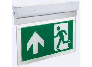 8445044149100 - Efectoled - LED-Notleuchte Oberfläche 60 lm Permanent Nicht Permanent mit doppelseitigem Schild 3 w