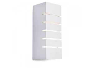 8445044173334 - Ledkia - Wandleuchte Gips doppelseitige Beleuchtung Rubí Weiß