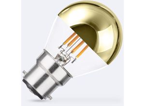 8445044176281 - LED-Glühbirne Filament B22 4W 400 lm G55 Gold Reflect No Flicker 2200K Warmweiß