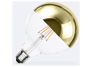 8445044176304 - LED-Glühbirne Filament E27 8W 800 lm G125 Gold Reflect No Flicker 2200K Warmweiß