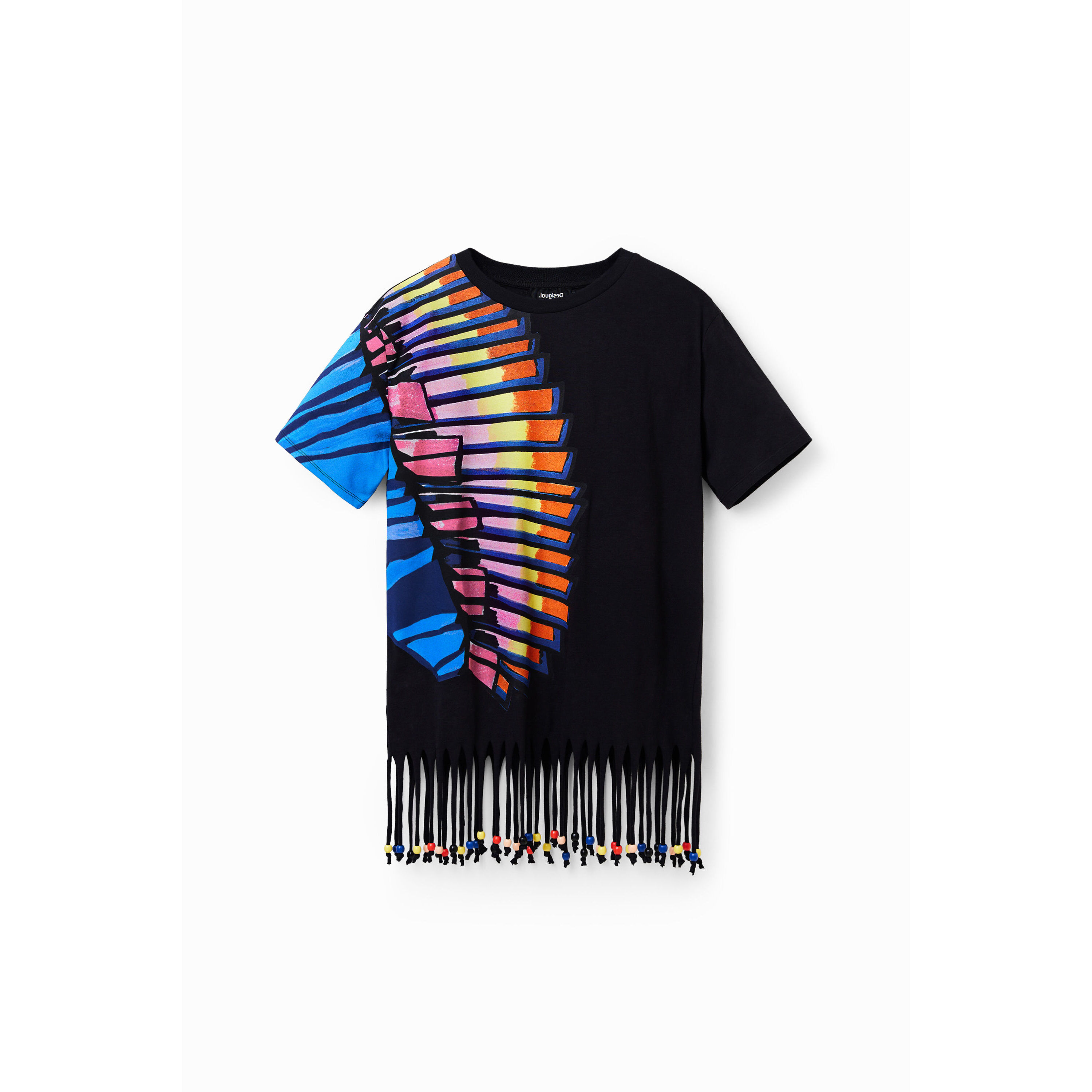 8445110391518 - Oversize-T-Shirt tropische Perlen Frau Desigual 8445110391518 - Oversize-T-Shirt tropische Perlen Frau Desigual