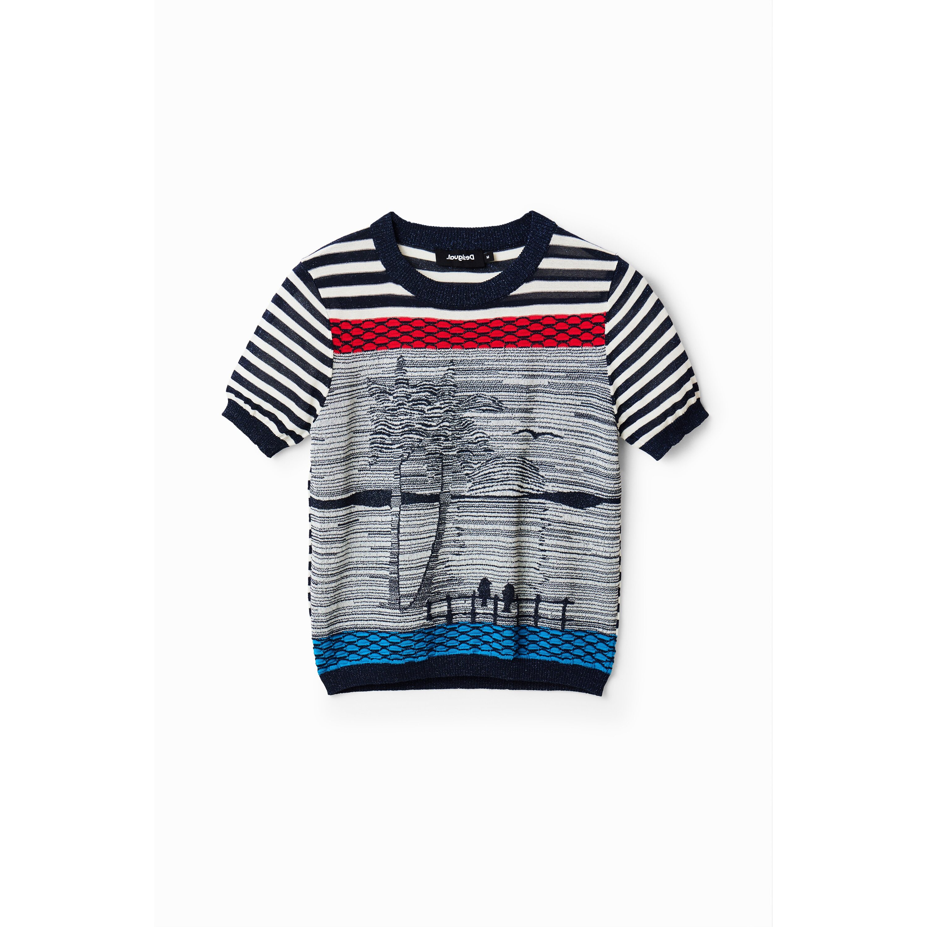 8445110392812 - Marinière-T-Shirt gestrickt Damen Desigual