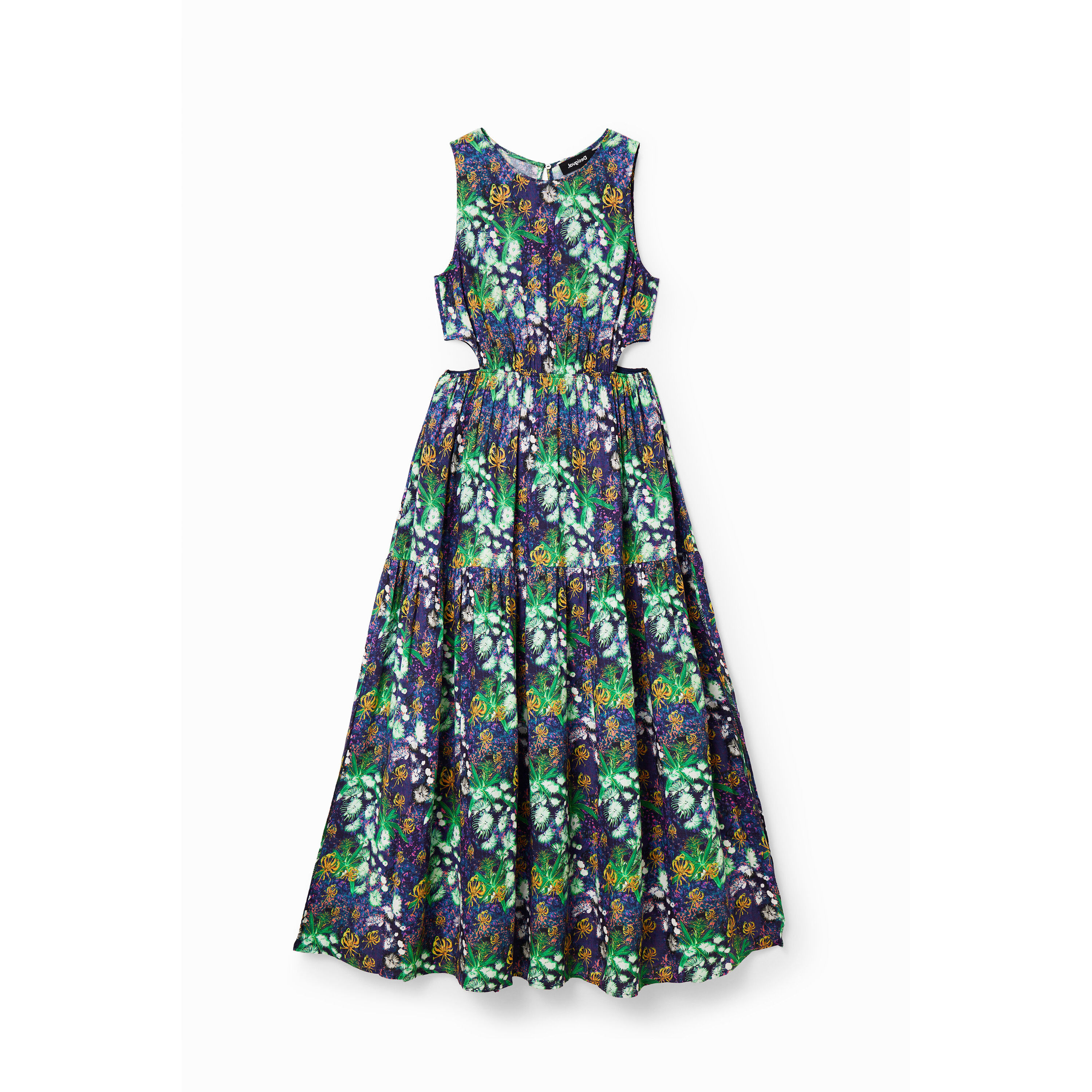 8445110406410 - Langes Kleid mit Naturausschnitten Frau Desigual