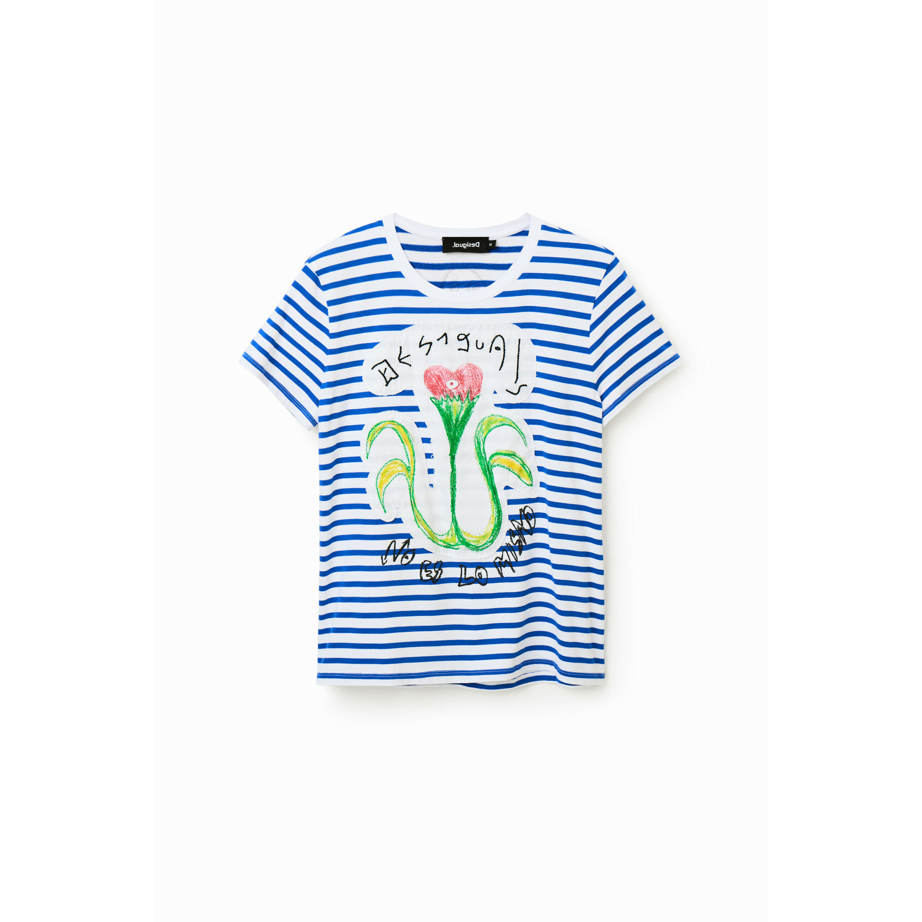 8445110407561 - T-Shirt Streifen Blume Frau Desigual 8445110407561 - T-Shirt Streifen Blume Frau Desigual