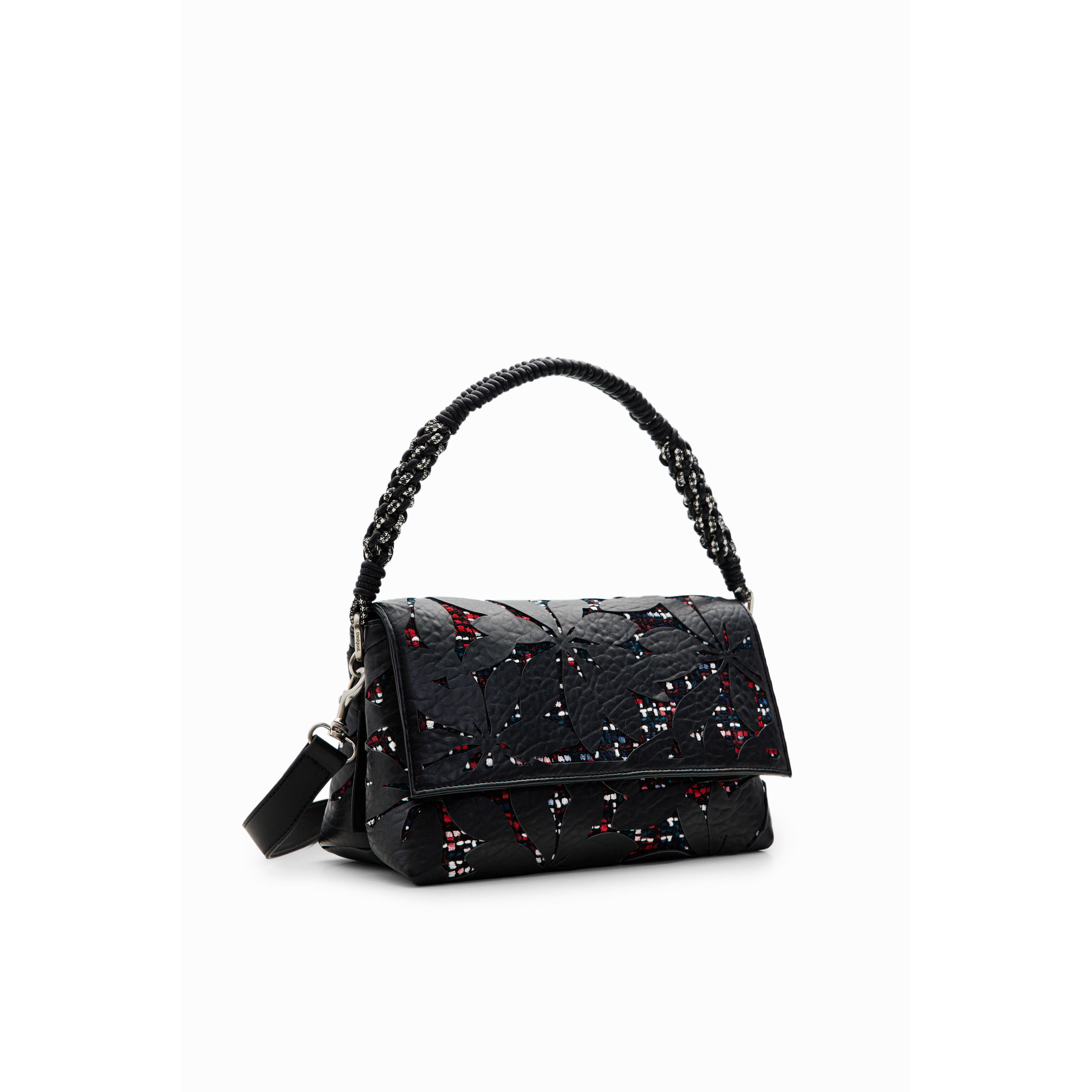 8445110452295 - Mittelgroße Umhängetasche mit geprägten Blumen Frau Desigual 8445110452295 - Mittelgroße Umhängetasche mit geprägten Blumen Frau Desigual