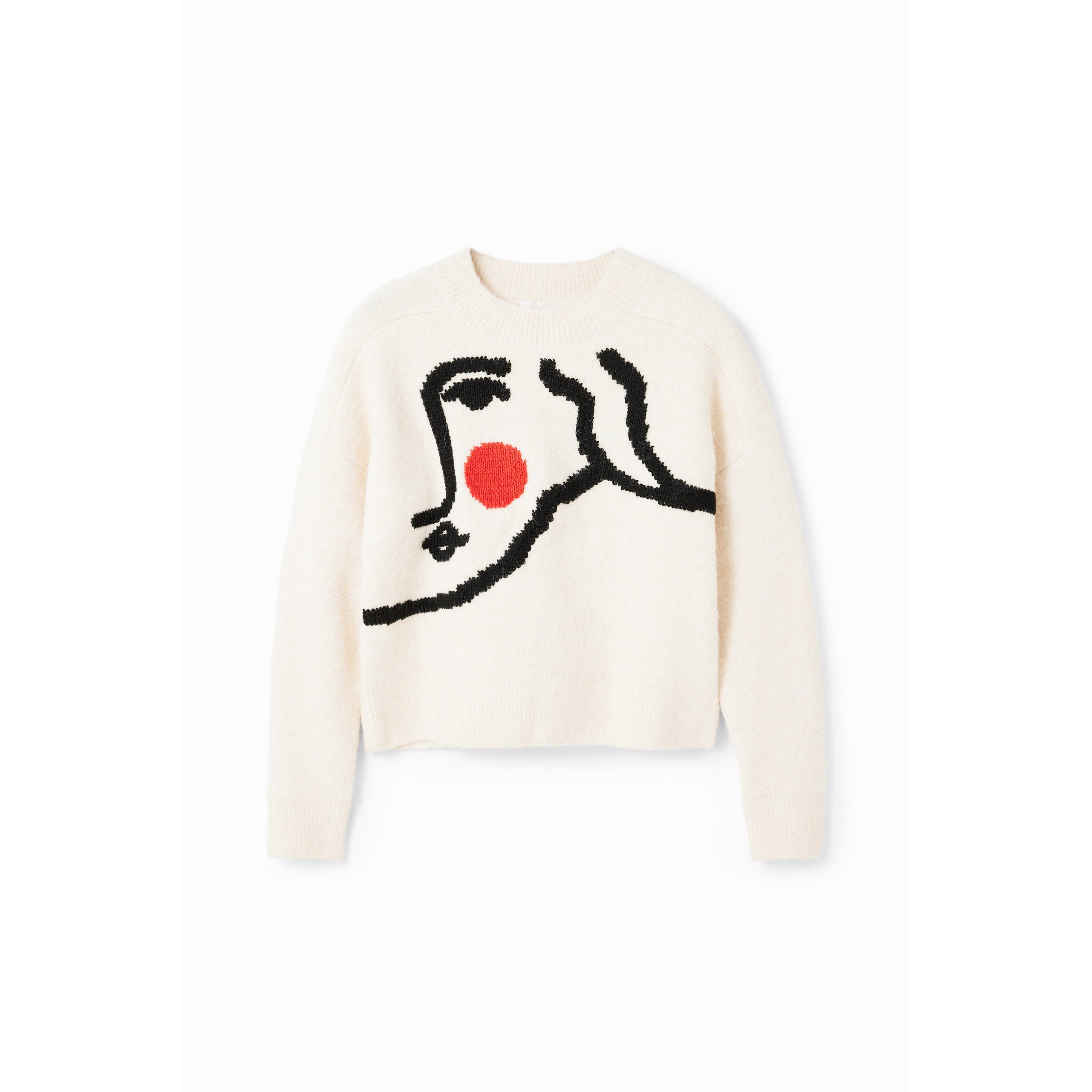 8445110463413 - Oversize-Pullover Gesicht Frau Desigual