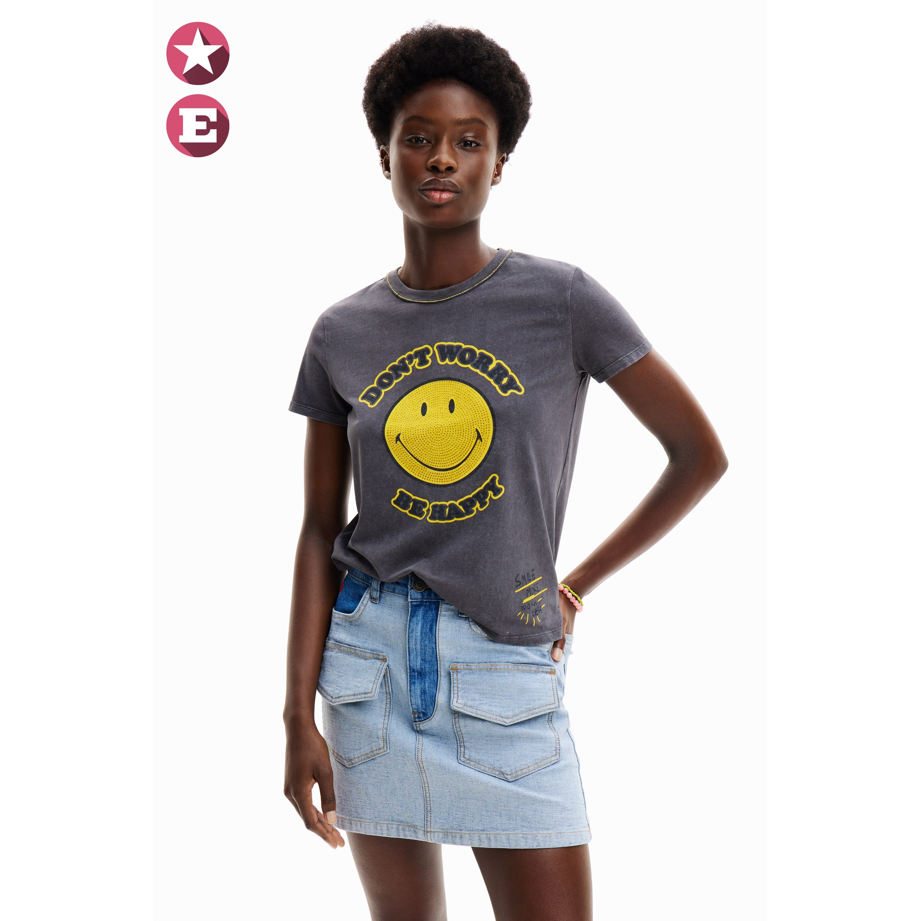 8445110526408 - T-Shirt Frau More Smiley