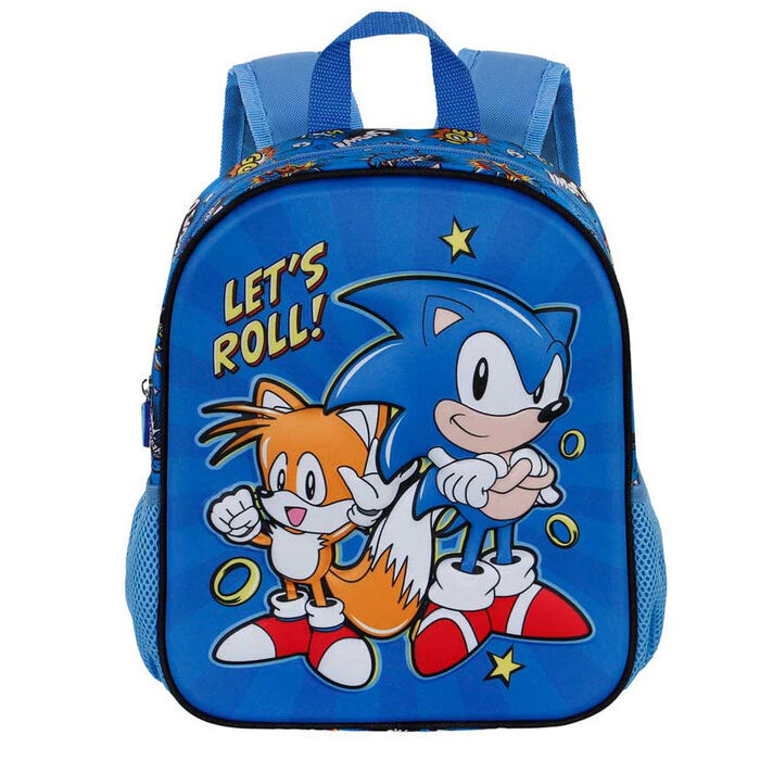 8445118044676 - Rucksack Sonic The Hedgehog Lets Roll 3D