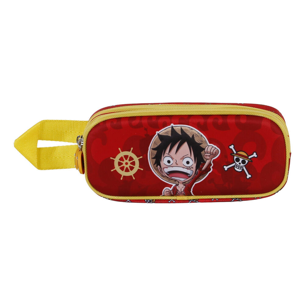 8445118048414 - 3d Doppeltes Mäppchen Kind One Piece Luffy