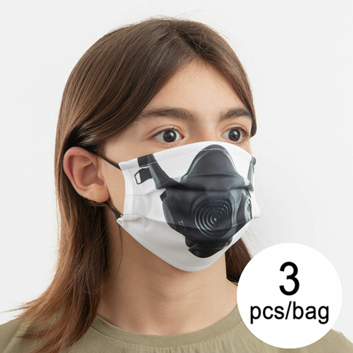 8445130138476 - Wiederverwendbare Stoff-Hygienemaske Gas Größe M Packung mit 3 Einheiten